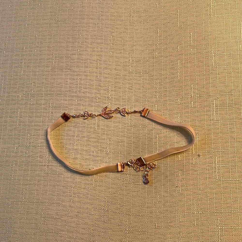 Lauren Conrad rose gold floral choker